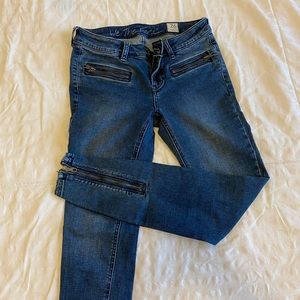 Free People Skinny Jeans with Zippers Size 26